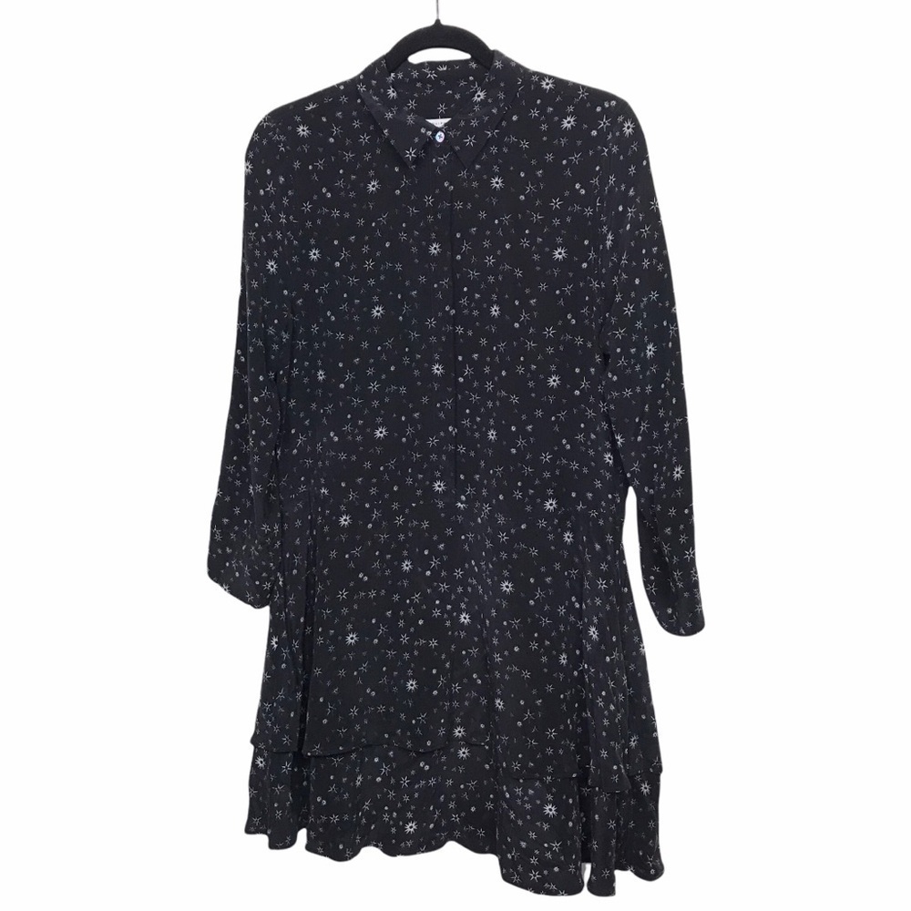 Equipment Natalia 100% Silk Black Dress